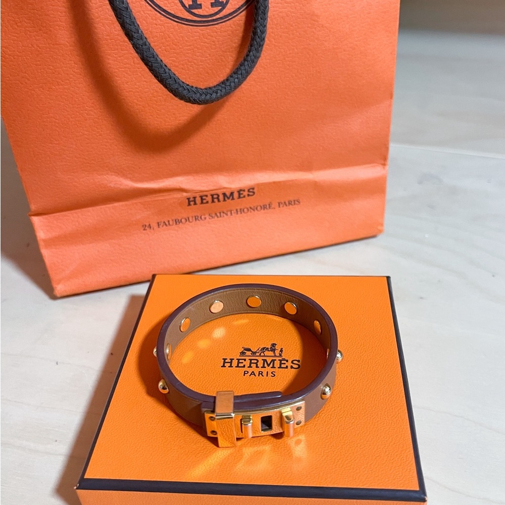Hermes Mini Dog Clous Rounds Bracelet